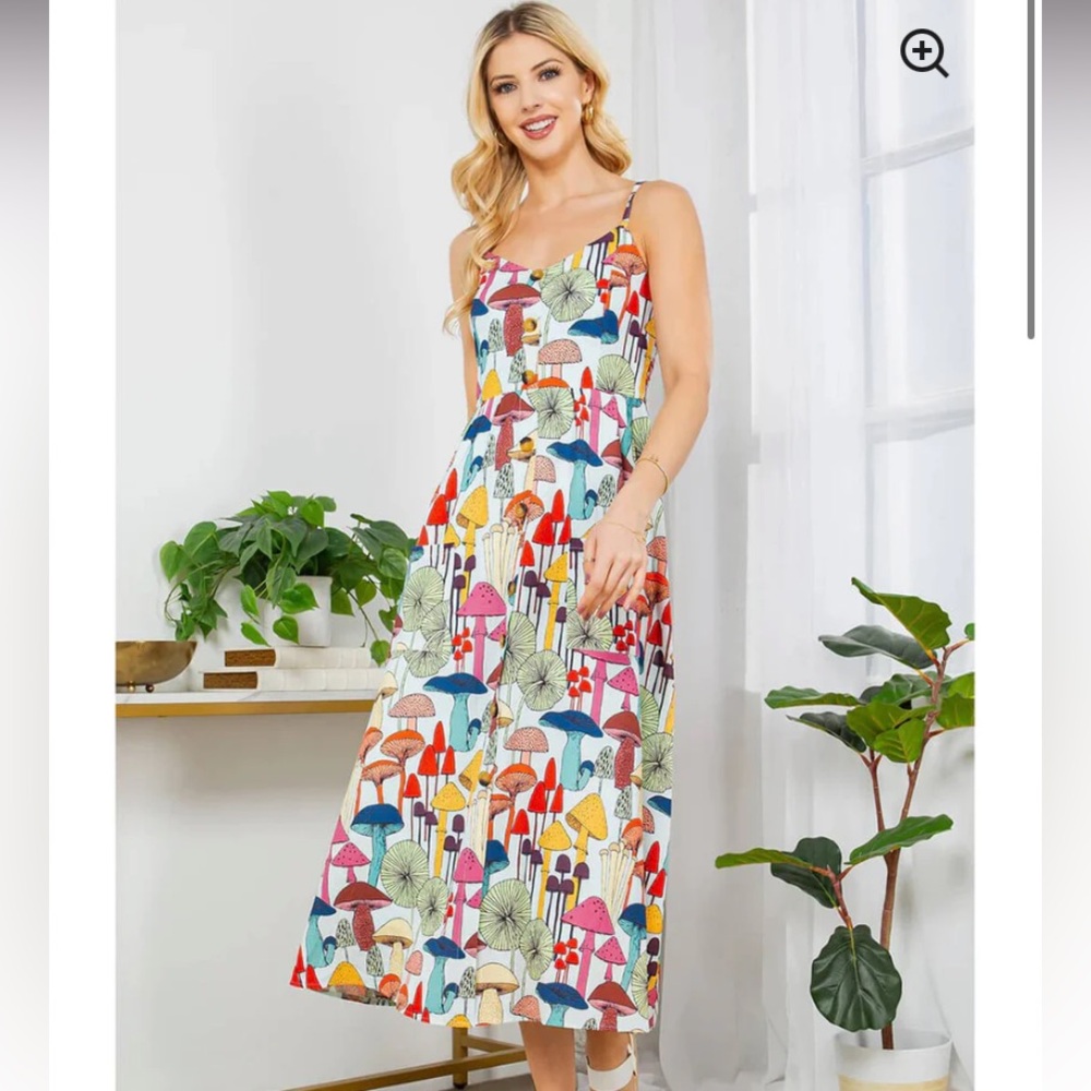 L.A. Soul mushroom print dress
